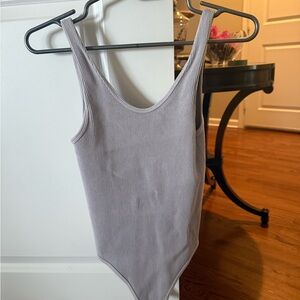 Forever 21 Ribbed Mauve Bodysuit
